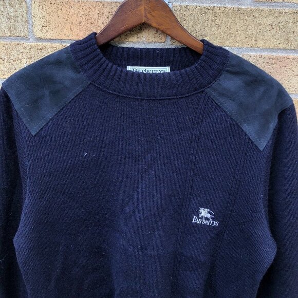 Vintage Burberrys 100% Pure New Wool Sweater Small - Picture 1 of 10